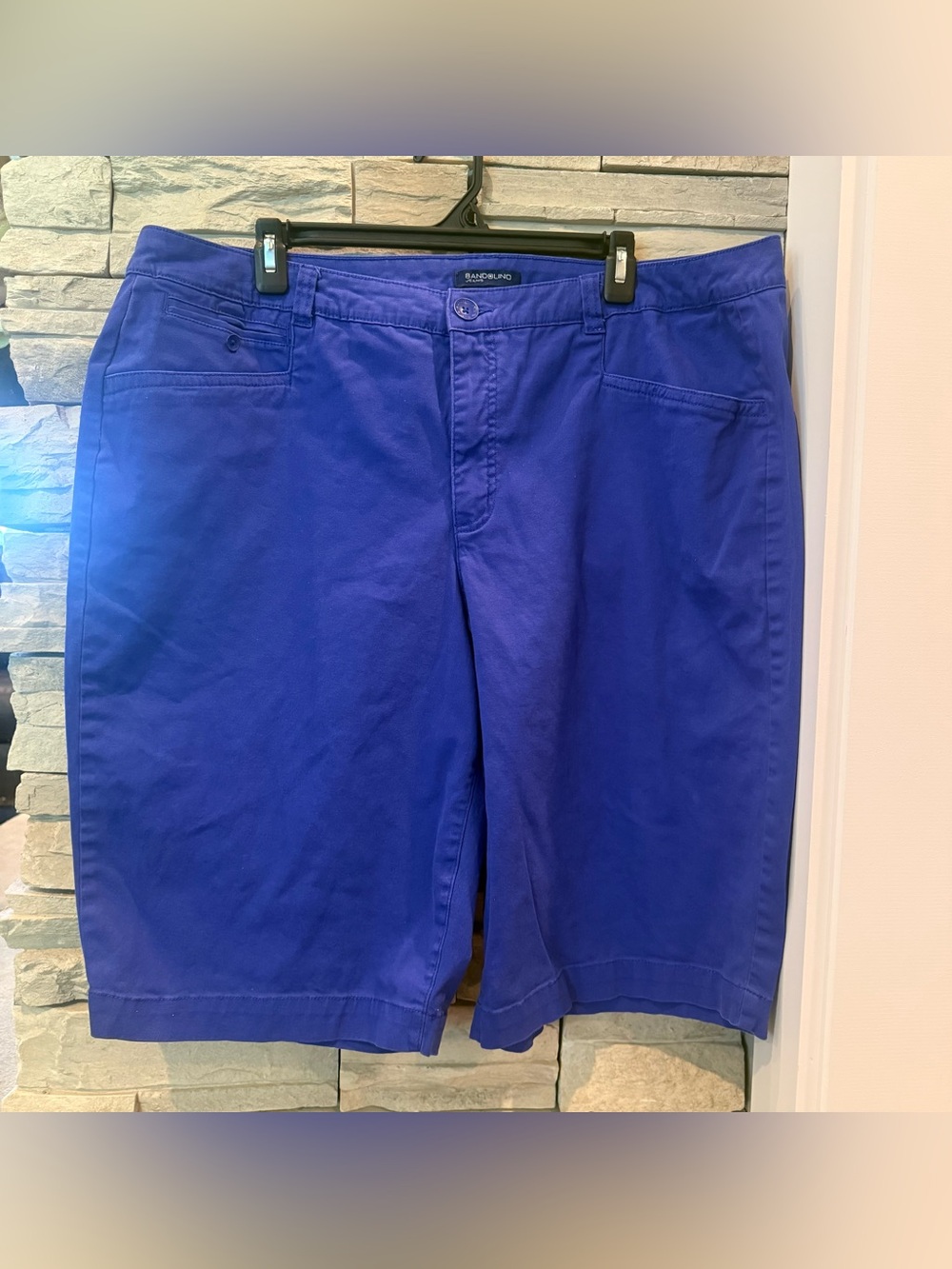 Bandolino Jeans Ivette Denim Bermuda Shorts Women’s Plus Size 20W Royal Blue